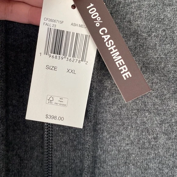 Michael Kors men’s cashmere grey zip up sweater - Picture 2 of 8